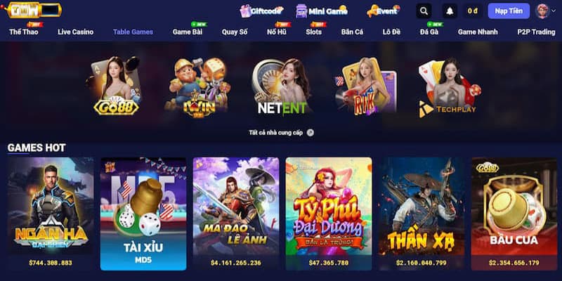 Giao diện Tin88 dễ nhận biết